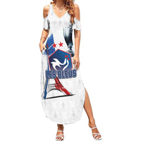 Custom Le Blues Football 2024 Road To The Champion Summer Maxi Dress - Wonder Print Shop