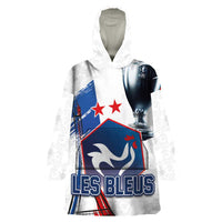 Custom Le Blues Football 2024 Road To The Champion Wearable Blanket Hoodie - Wonder Print Shop