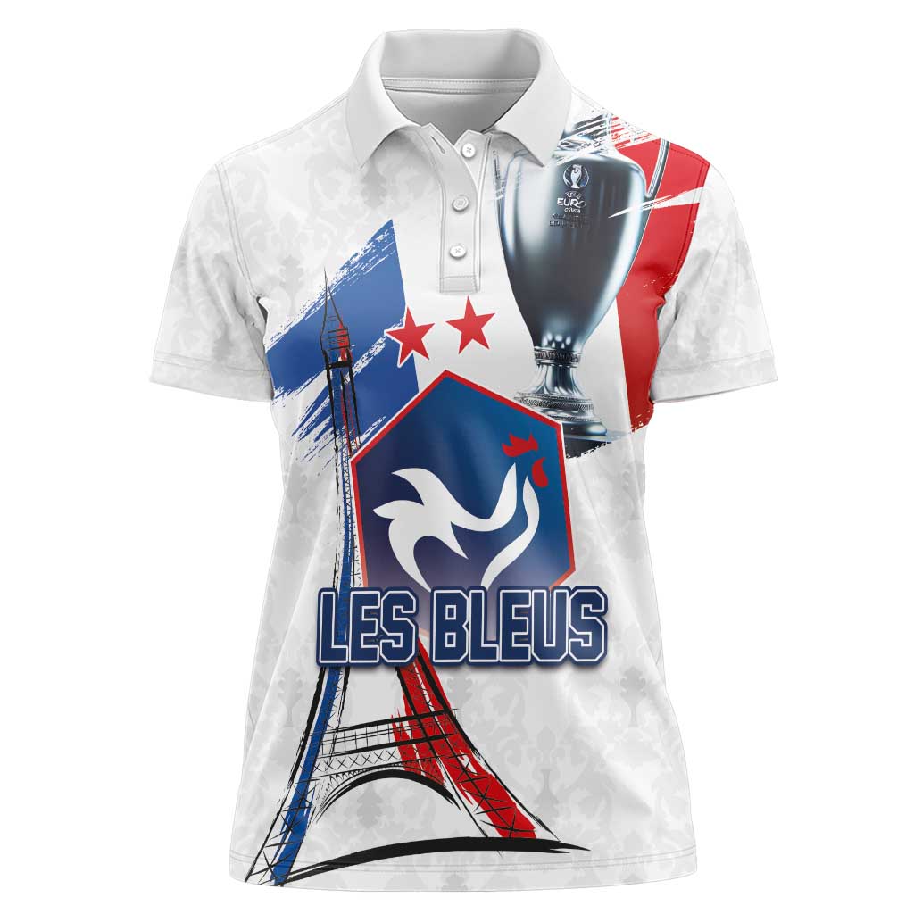 Custom Le Blues Football 2024 Road To The Champion Women Polo Shirt - Wonder Print Shop