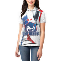 Custom Le Blues Football 2024 Road To The Champion Women Polo Shirt - Wonder Print Shop