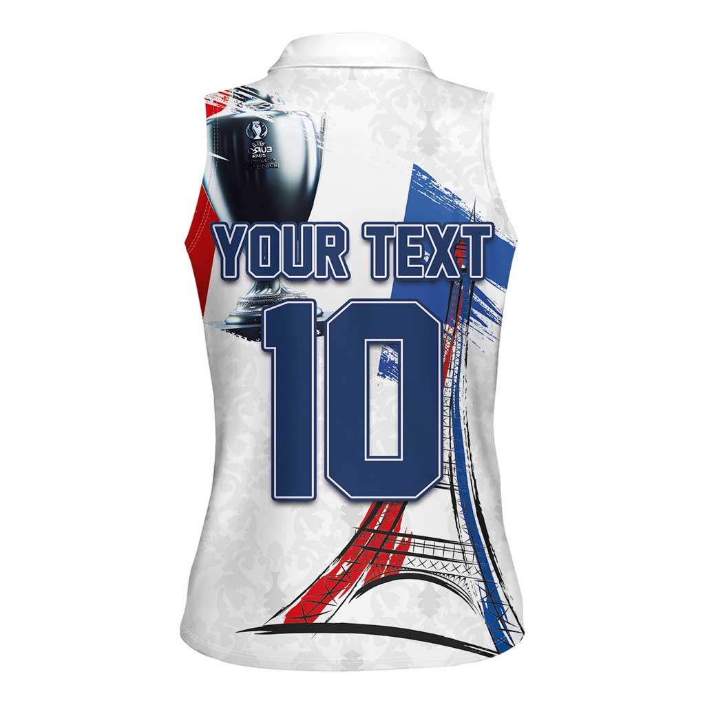 Custom Le Blues Football 2024 Road To The Champion Women Sleeveless Polo Shirt - Wonder Print Shop