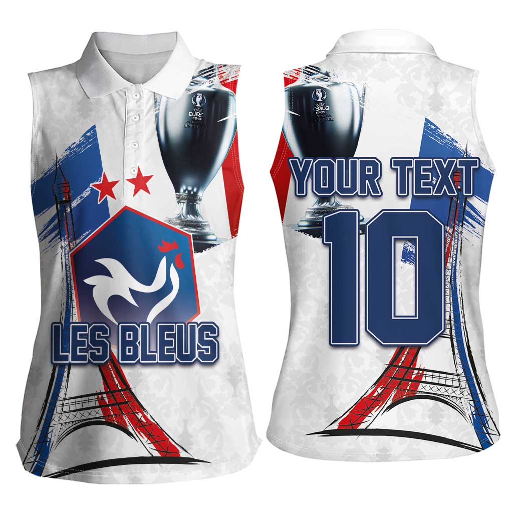 Custom Le Blues Football 2024 Road To The Champion Women Sleeveless Polo Shirt - Wonder Print Shop