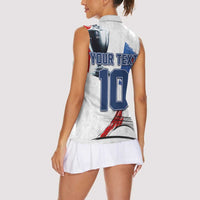 Custom Le Blues Football 2024 Road To The Champion Women Sleeveless Polo Shirt - Wonder Print Shop