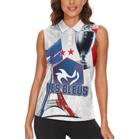 Custom Le Blues Football 2024 Road To The Champion Women Sleeveless Polo Shirt - Wonder Print Shop