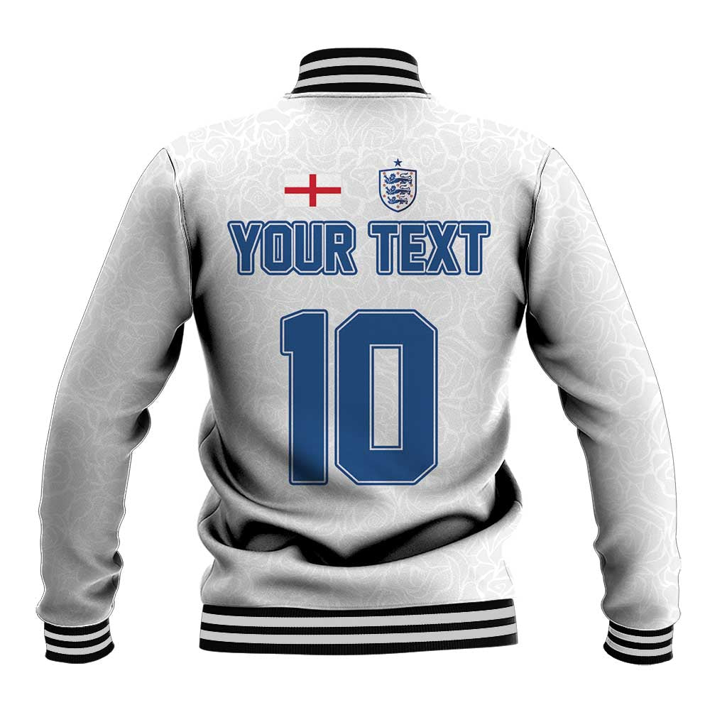 Custom England Football 2024 Road To The Champion Baseball Jacket - Wonder Print Shop