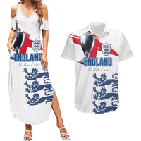 Custom England Football 2024 Road To The Champion Couples Matching Summer Maxi Dress and Hawaiian Shirt - Wonder Print Shop