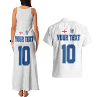 Custom England Football 2024 Road To The Champion Couples Matching Tank Maxi Dress and Hawaiian Shirt - Wonder Print Shop