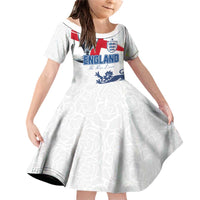 Custom England Football 2024 Road To The Champion Family Matching Off Shoulder Short Dress and Hawaiian Shirt - Wonder Print Shop