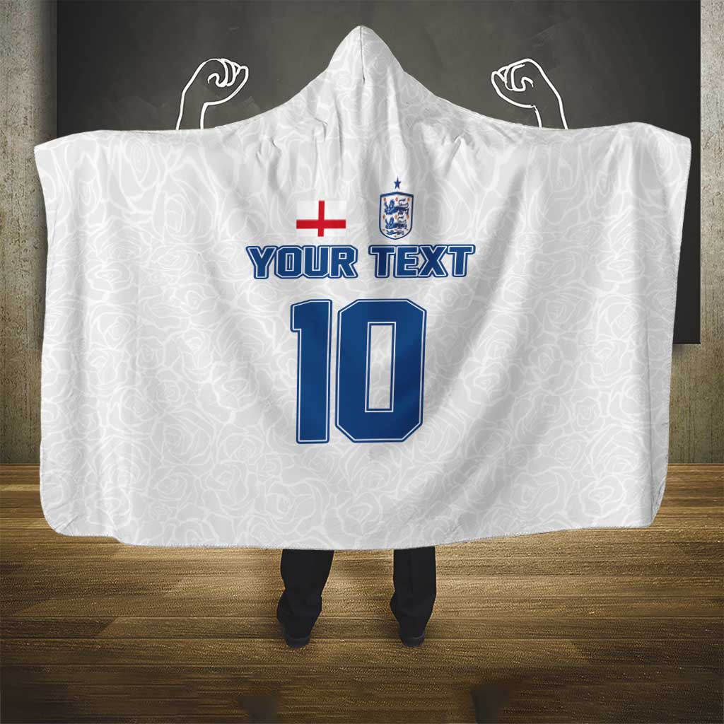 Custom England Football 2024 Road To The Champion Hooded Blanket