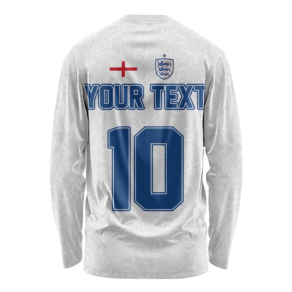 Custom England Football 2024 Road To The Champion Long Sleeve Shirt - Wonder Print Shop