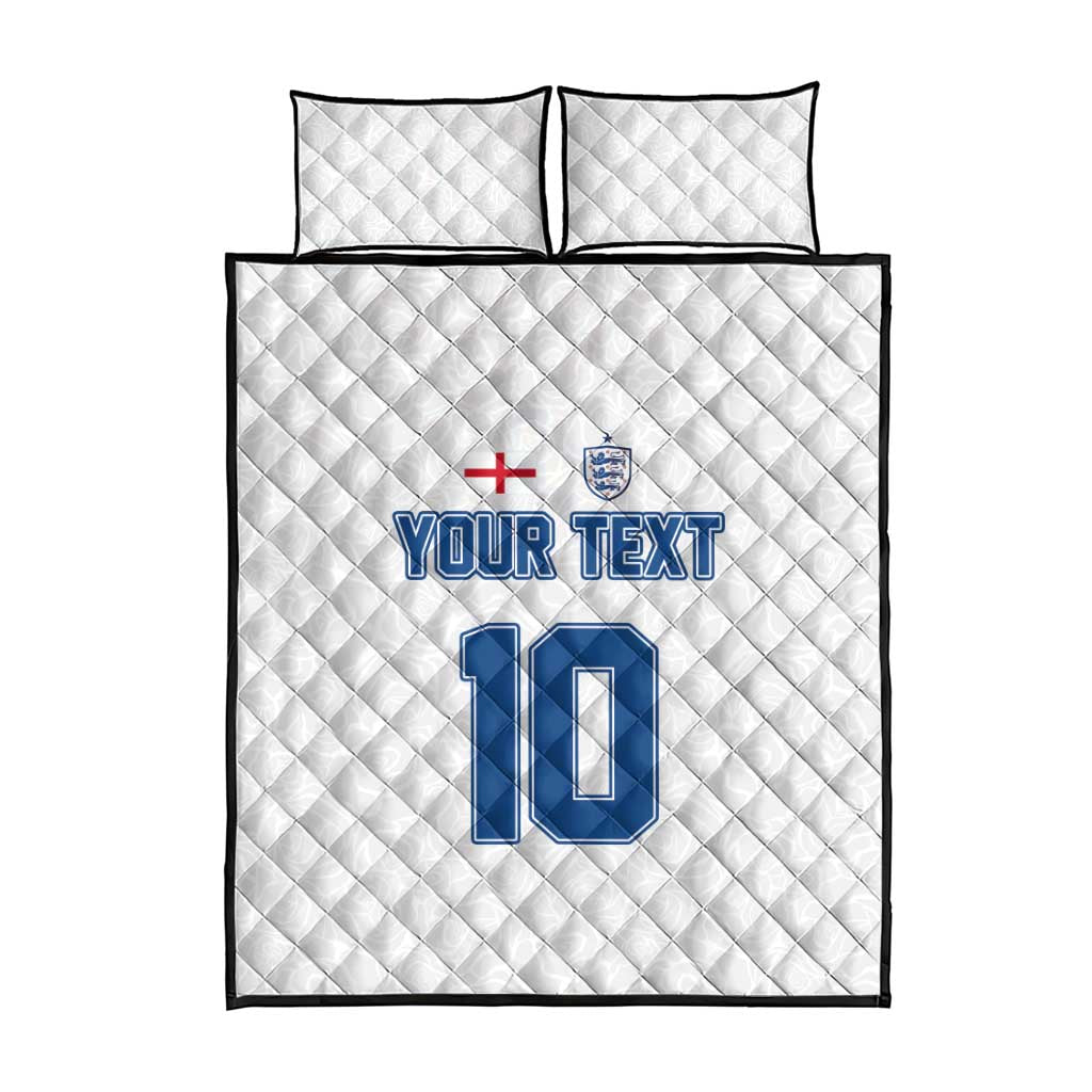 Custom England Football 2024 Road To The Champion Quilt Bed Set - Wonder Print Shop