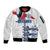 Custom England Football 2024 Road To The Champion Sleeve Zip Bomber Jacket - Wonder Print Shop