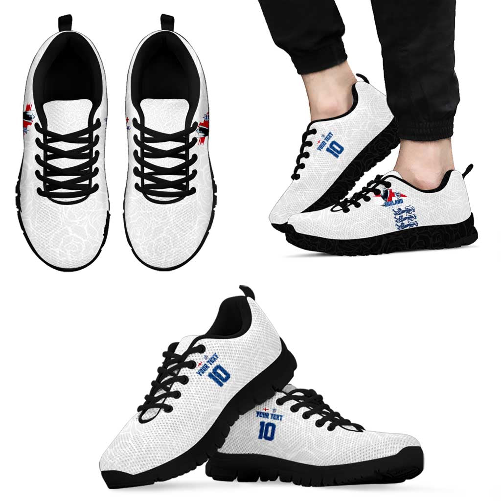 Custom England Football 2024 Road to The Champion Sneakers - Wonder Print Shop