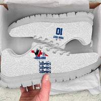 Custom England Football 2024 Road to The Champion Sneakers - Wonder Print Shop