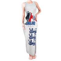 Custom England Football 2024 Road To The Champion Tank Maxi Dress - Wonder Print Shop