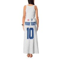 Custom England Football 2024 Road To The Champion Tank Maxi Dress - Wonder Print Shop