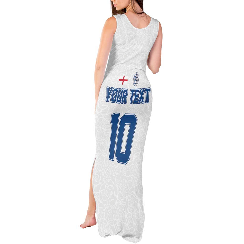 Custom England Football 2024 Road To The Champion Tank Maxi Dress - Wonder Print Shop