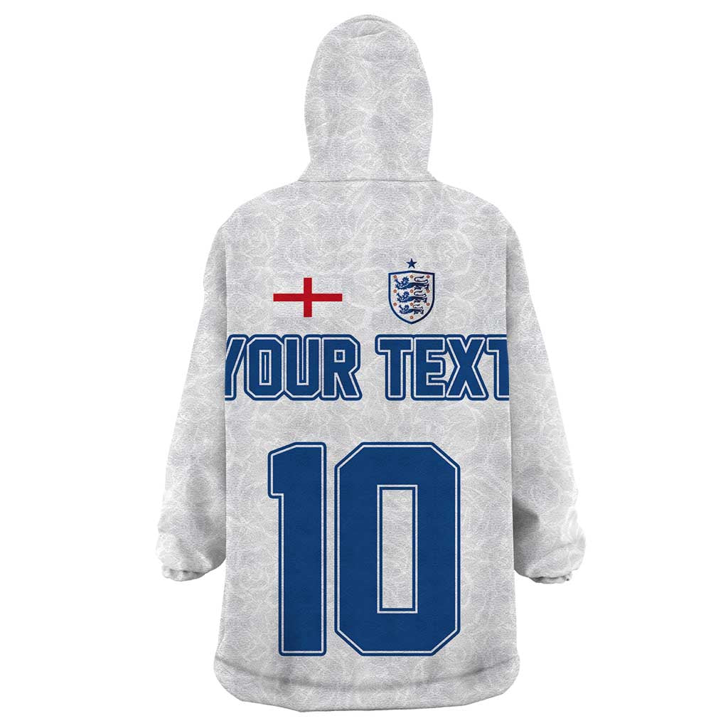 Custom England Football 2024 Road To The Champion Wearable Blanket Hoodie - Wonder Print Shop