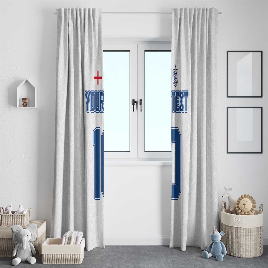 Custom England Football 2024 Road To The Champion Window Curtain - Wonder Print Shop