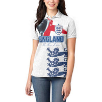 Custom England Football 2024 Road To The Champion Women Polo Shirt - Wonder Print Shop
