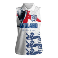 Custom England Football 2024 Road To The Champion Women Sleeveless Polo Shirt - Wonder Print Shop
