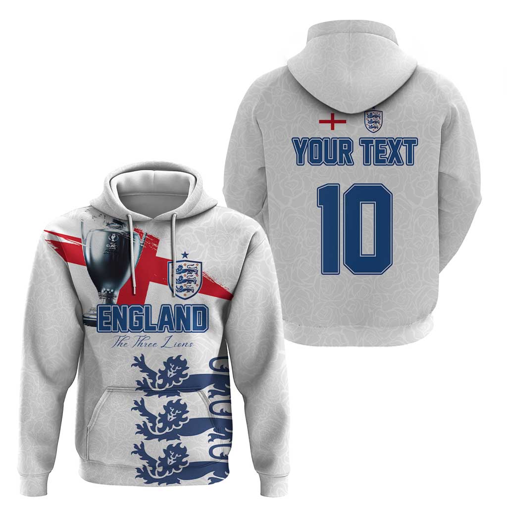 Custom England Football 2024 Road To The Champion Zip Hoodie - Wonder Print Shop