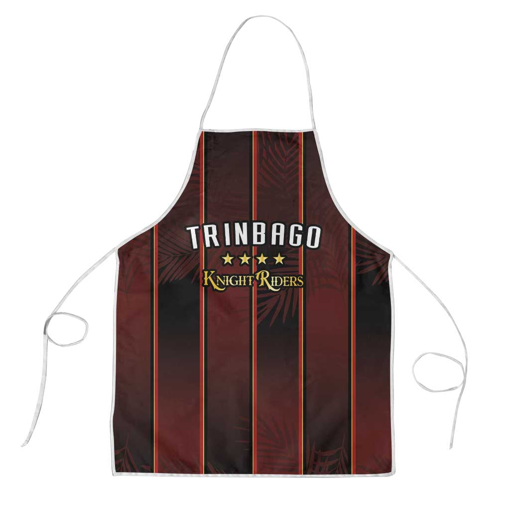 Trinbago Cricket Knight Riders Apron Palm Leaves with Vertical Stripes Sporty Style - Wonder Print Shop