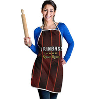 Trinbago Cricket Knight Riders Apron Palm Leaves with Vertical Stripes Sporty Style - Wonder Print Shop