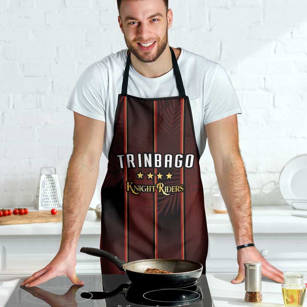 Trinbago Cricket Knight Riders Apron Palm Leaves with Vertical Stripes Sporty Style - Wonder Print Shop