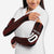 Trinbago Cricket Knight Riders Arm Sleeves Palm Leaves with Vertical Stripes Sporty Style - Wonder Print Shop