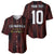 Custom Trinbago Cricket Knight Riders Baseball Jersey Palm Leaves with Vertical Stripes Sporty Style - Wonder Print Shop