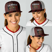 Trinbago Cricket Knight Riders Baseball Net Cap Palm Leaves with Vertical Stripes Sporty Style - Wonder Print Shop