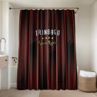 Trinbago Cricket Knight Riders Bathroom Set Palm Leaves with Vertical Stripes Sporty Style - Wonder Print Shop