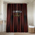 Trinbago Cricket Knight Riders Bathroom Set Palm Leaves with Vertical Stripes Sporty Style - Wonder Print Shop