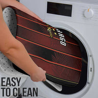 Trinbago Cricket Knight Riders Bathroom Set Palm Leaves with Vertical Stripes Sporty Style - Wonder Print Shop