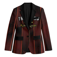 Custom Trinbago Cricket Knight Riders Blazer Palm Leaves with Vertical Stripes Sporty Style - Wonder Print Shop