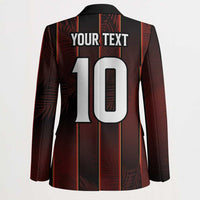 Custom Trinbago Cricket Knight Riders Blazer Palm Leaves with Vertical Stripes Sporty Style - Wonder Print Shop