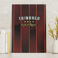 Trinbago Cricket Knight Riders Canvas Wall Art Palm Leaves with Vertical Stripes Sporty Style - Wonder Print Shop