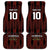 Trinbago Cricket Knight Riders Car Mats Palm Leaves with Vertical Stripes Sporty Style - Wonder Print Shop