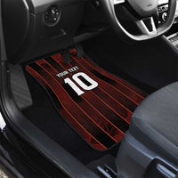 Trinbago Cricket Knight Riders Car Mats Palm Leaves with Vertical Stripes Sporty Style - Wonder Print Shop