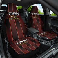 Trinbago Cricket Knight Riders Car Seat Cover Palm Leaves with Vertical Stripes Sporty Style - Wonder Print Shop