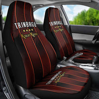 Trinbago Cricket Knight Riders Car Seat Cover Palm Leaves with Vertical Stripes Sporty Style - Wonder Print Shop