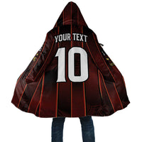 Custom Trinbago Cricket Knight Riders Cloak Palm Leaves with Vertical Stripes Sporty Style - Wonder Print Shop