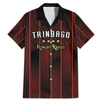 Custom Trinbago Cricket Knight Riders Family Matching Mermaid Dress and Hawaiian Shirt Palm Leaves with Vertical Stripes Sporty Style - Wonder Print Shop