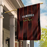 Trinbago Cricket Knight Riders Garden Flag Palm Leaves with Vertical Stripes Sporty Style - Wonder Print Shop