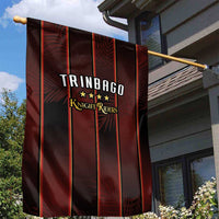 Trinbago Cricket Knight Riders Garden Flag Palm Leaves with Vertical Stripes Sporty Style - Wonder Print Shop