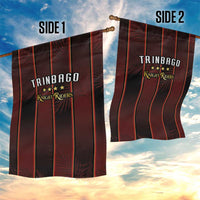 Trinbago Cricket Knight Riders Garden Flag Palm Leaves with Vertical Stripes Sporty Style - Wonder Print Shop