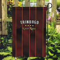 Trinbago Cricket Knight Riders Garden Flag Palm Leaves with Vertical Stripes Sporty Style - Wonder Print Shop