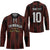 Custom Trinbago Cricket Knight Riders Hockey Jersey Palm Leaves with Vertical Stripes Sporty Style - Wonder Print Shop