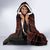 Trinbago Cricket Knight Riders Hooded Blanket Palm Leaves with Vertical Stripes Sporty Style - Wonder Print Shop